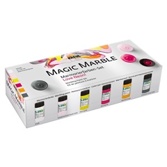 Zestaw farb do marmurkowania Kreul Magic Marble Love Neon 6x20 ml
