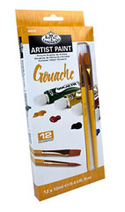 Zestaw farb gwaszowych Artist Paint / 12 szt x 12 ml