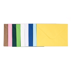 Pocztówka z kopertą 6 szt / 10.5 x 15 cm, różne kolory