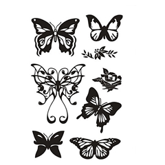 Silikonowe transparentne pieczątki / motyle