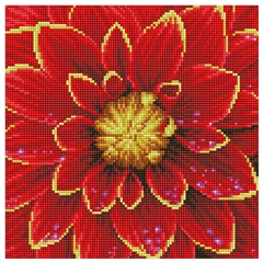 Haft diamentowy błyszczący obraz - Dhalia 30,5 x 30,5 cm