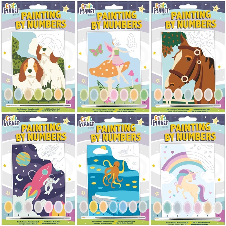 Malowanie po numerkach dla dzieci Craft Planet | różne obrazki