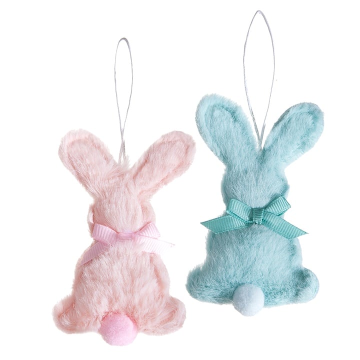 Zajączek z futerka 9 cm - zestaw 2 sztuk | różne kolory