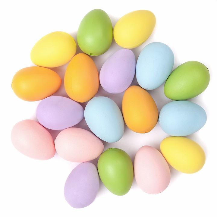 Kolorowe wielkanocne jajka ozdoby 4 x 3 cm / 18 szt.