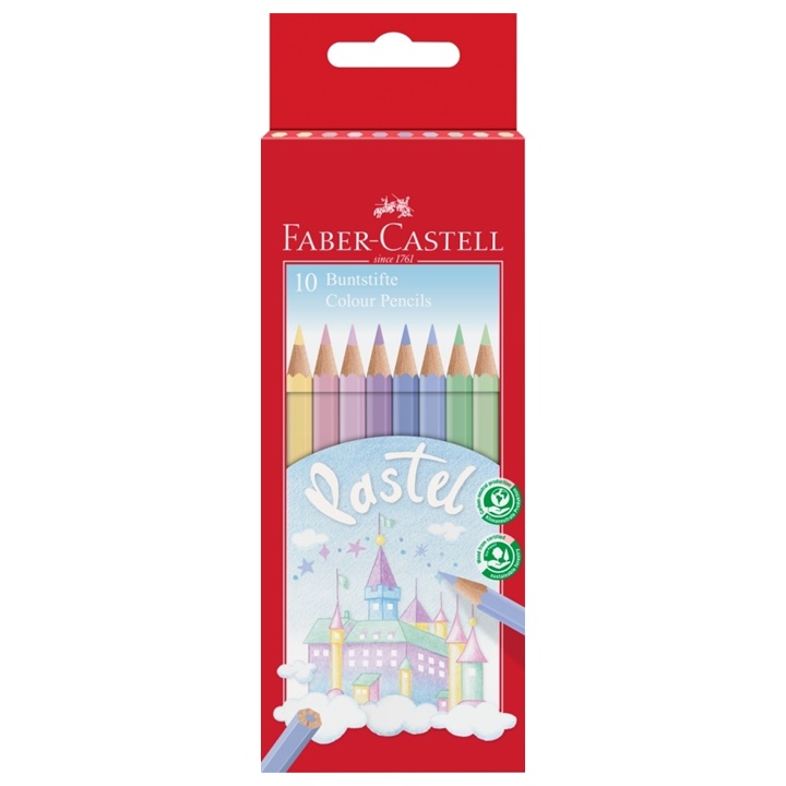 Kredki ołówkowe w pastelowych kolorach Faber Castell / 10 szt.