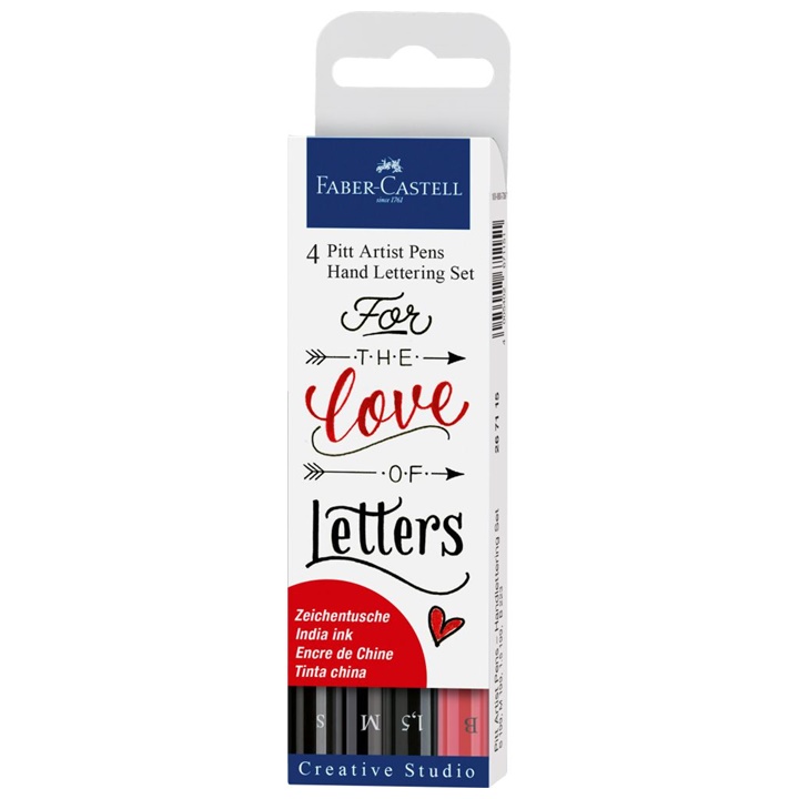 Zestaw markerów artystycznych PITT Hand Lettering Love | 4szt.