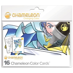 Kolorowanka Color Cards Chameleon Manga  / 16 szt