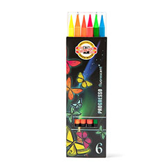 Zestaw kredek fluorescencyjnych PROGRESSO KOH-I-NOOR - 6 szt