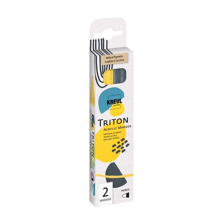 Markery akrylowe Kreul TRITON z naturalnymi pigmentami/ zestaw medium 2 szt.