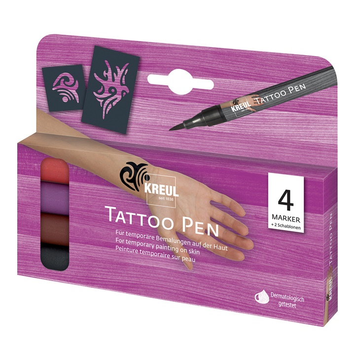 Zestaw markerów do ciała TATTOO PEN / 4szt 
