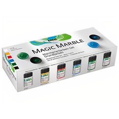 Zestaw farb do marmurkowania Hobby Line - Magic Marble / 6 szt x 20 ml 