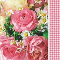 Serwetki do Decoupage Pink Ranunculus - 1szt