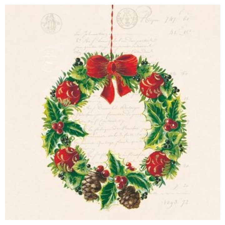 Serwetki do Decoupage - Christmas Wreath / 1 szt