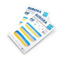 Akwarelowy blok AURORA cold press na spirali - 12 arkuszy | różne formaty