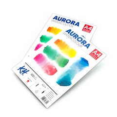 Akwarelowy blok AURORA hot press - 12 arkuszy