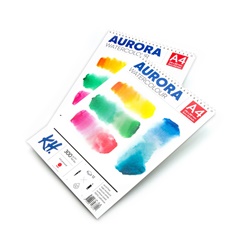 Akwarelowy blok AURORA hot press na spirali - 12 arkuszy