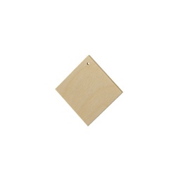 Drewniany półfabrykat do wyrobu biżuterii - Kwadrat 3 cm
