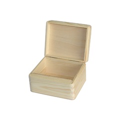 Drewniane pudełko z wiekiem na drobiazgi do decoupage 