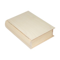 Drewniany pojemnik książka szkatułka  do decoupage