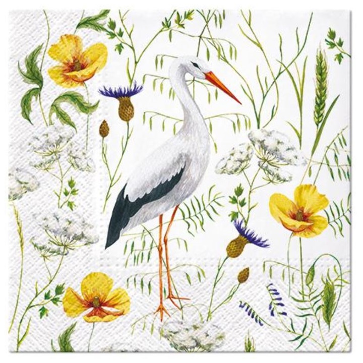 Serwetki do Decoupage  Stork in Grassland / 1 szt