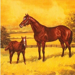 Serwetki do Decoupage - Mare with a Colt Painting / 1 szt