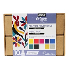 Farby do jasnych tekstyliów Setacolor Opaque / zestaw 10 x 45 ml