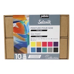 Zestaw farb do malowania jedwabiu Pebeo  Setasilk  / 10 x 45 ml