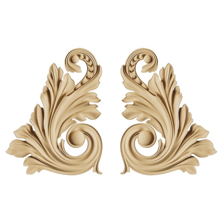 Dekory 3D z masy drzewnej Pentart - Ornamenty / 2szt