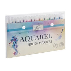 Markery akwarelowe Nassau Brush Markers set 20 szt i pędzel