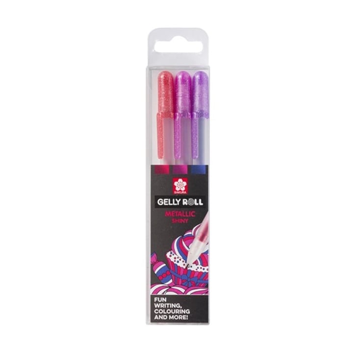 Długopisy żelowe Sakura Gelly Roll METALLIC - 3 szt | różne zestawy