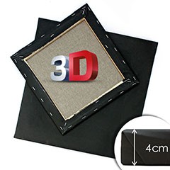 Czarne podobrazie malraskie PROFI 3D | różne rozmiary