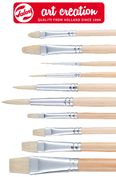 Pędzle ArtCreation z naturalnego włosia - 10 szt