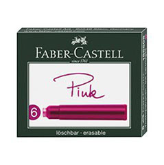 Różowe naboje do piór wiecznych Faber-Castell / 6 szt
