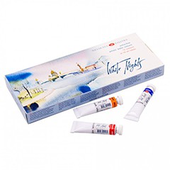 Zestaw farb akwarelowych White Nights w tubkach / 12 szt x 10 ml
