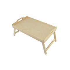 Drewniana tacka z nóżkami, stolik śniadaniowy do łóżka / 50 cm x 30 cm x 7 cm