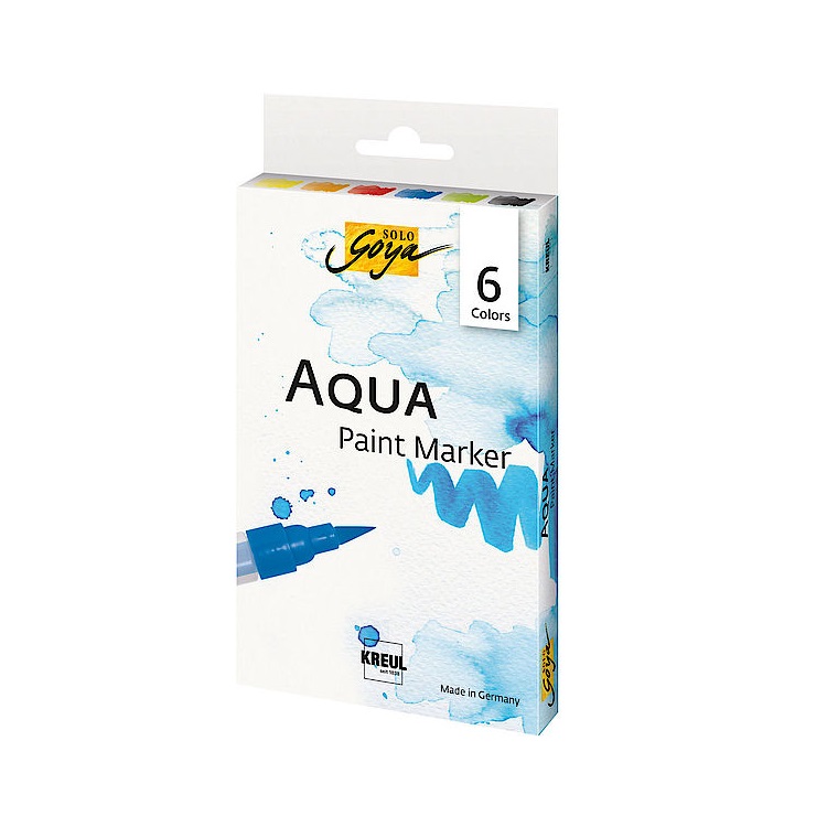 Zestaw pisaków o charakterze farb wodnych Aqua Solo Goya / 6 szt