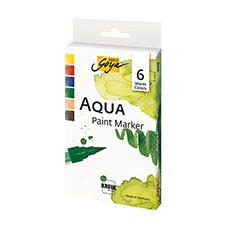 Pisaki akwarelowe Aqua Paint Marker Solo Goya - Warm Colors / 6 szt