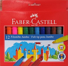 Mazaki flamastry Jumbo Faber-Castell / 12 kolorów