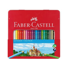 Zestaw sześciokątnych kredek ołówkowych Faber-Castell / 24 kolory