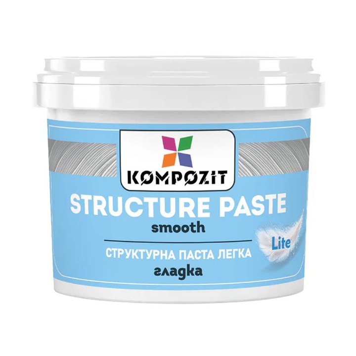 Biała gładka pasta strukturalna LITE | Różne objętości | Różne tomy
