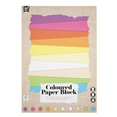 Blok kolorowych papierów pastelowych 24 x 34 cm 20 arkuszy