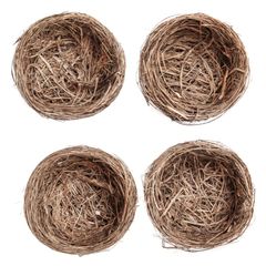 Dekoracyjne gniazda naturalne 9 cm / zestaw 4 sztuk