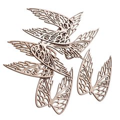 Drewniane skrzydła 9 cm / zestaw 6 sztuk