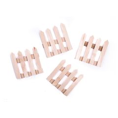 Drewniany płot dekoracyjny 60 x 62 mm - 4 szt.