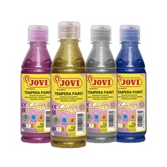 Farba tempera w płynie z brokatem JOVI 250 ml | różne odcienie