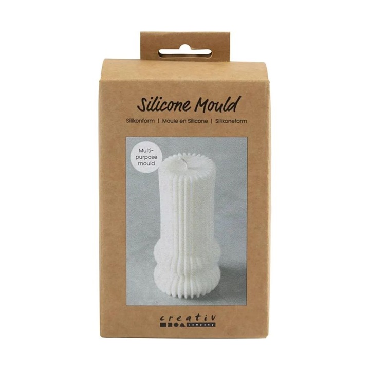 Forma silikonowa - żebrowany cylinder z łukami