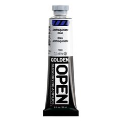 GOLDEN OPEN Wolnoschnąca farba akrylowa 59 ml | 7005 Anthraquinone blue