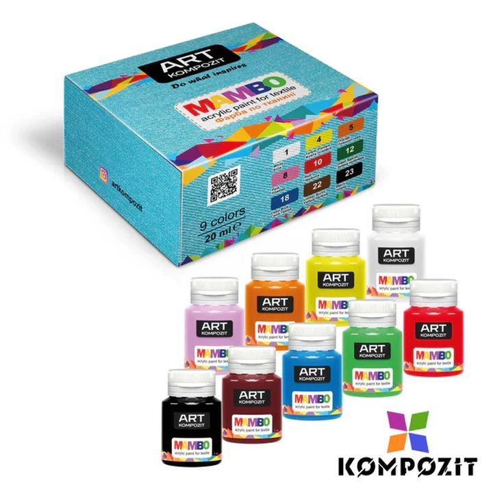 Kompozit zestaw kolorów MAMBO do tekstyliów i skóry