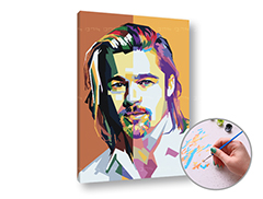 Malowanie liczbami BRAD PITT | niski poziom trudności