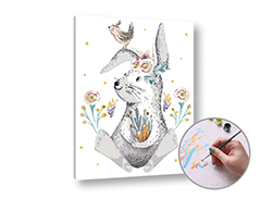 Malowanie według numerów BIG Bunny | średni poziom trudności